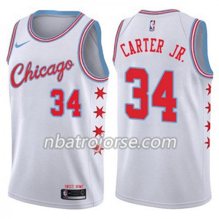 Män Chicago Bulls Tröja Wendell Carter 34 Nike City Edition Swingman